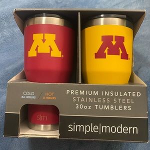 Simple Modern Minnesota Golden Gophers Maroon & Yellow 30oz Tumblers